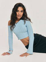 Santorini Knit Top Blue