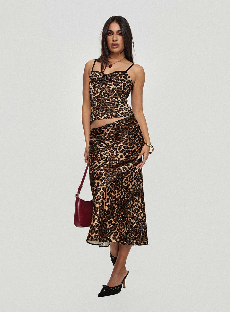 Enigmatic Cami Top Leopard