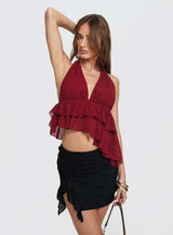 Philomela Top Burgundy