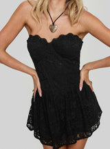 Tournus Skort Playsuit Black
