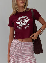 Aerosmith Vintage Graphic Top Burgundy