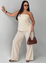 Irresistible Strapless Top Cream Curve