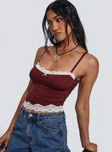 Top Model Cami Burgundy