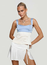 Chantell Top Blue / White