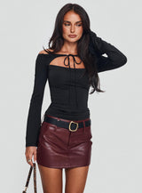 Nevah Long Sleeve Top Black