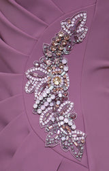 Regular - Contour Dress with Cap Sleeves, Tulip Overlay Skirt & Beaded Embellishment at Hip
