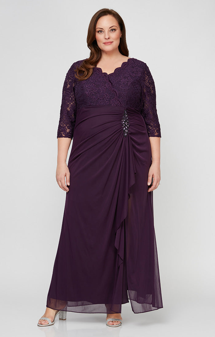Plus Victoria Empire Waist Gown