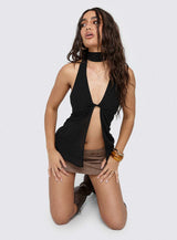 Scarface Tie Top Black