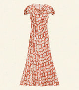 ALNA DRESS -- ROUGE FLEURS D'ANEMONE