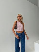 Anthinie One Shoulder Top Pink