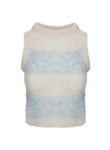 Asumi Knit Top Cream/blue