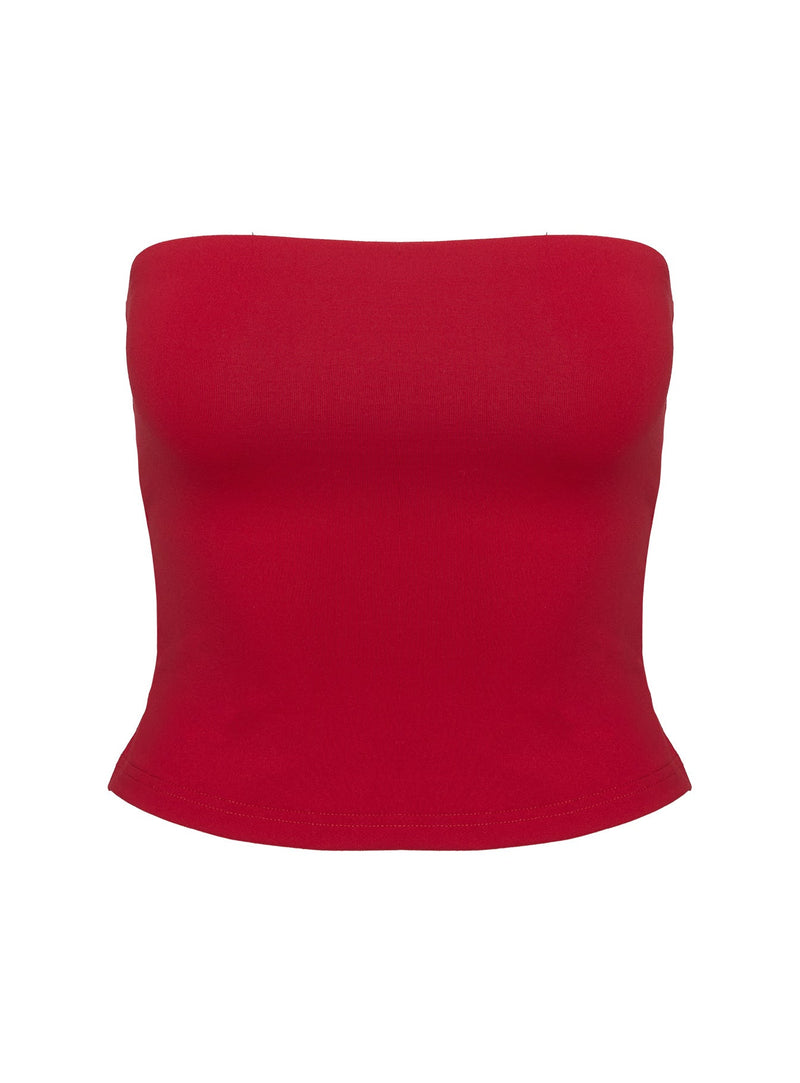 Aurorah Strapless Top Red