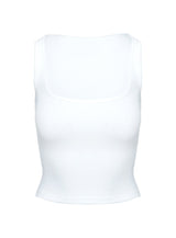 Baseline Square Neck Rib Tank Top White