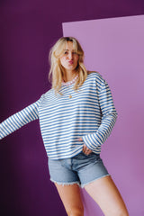 Loose Fit Denim Shorts - Blue