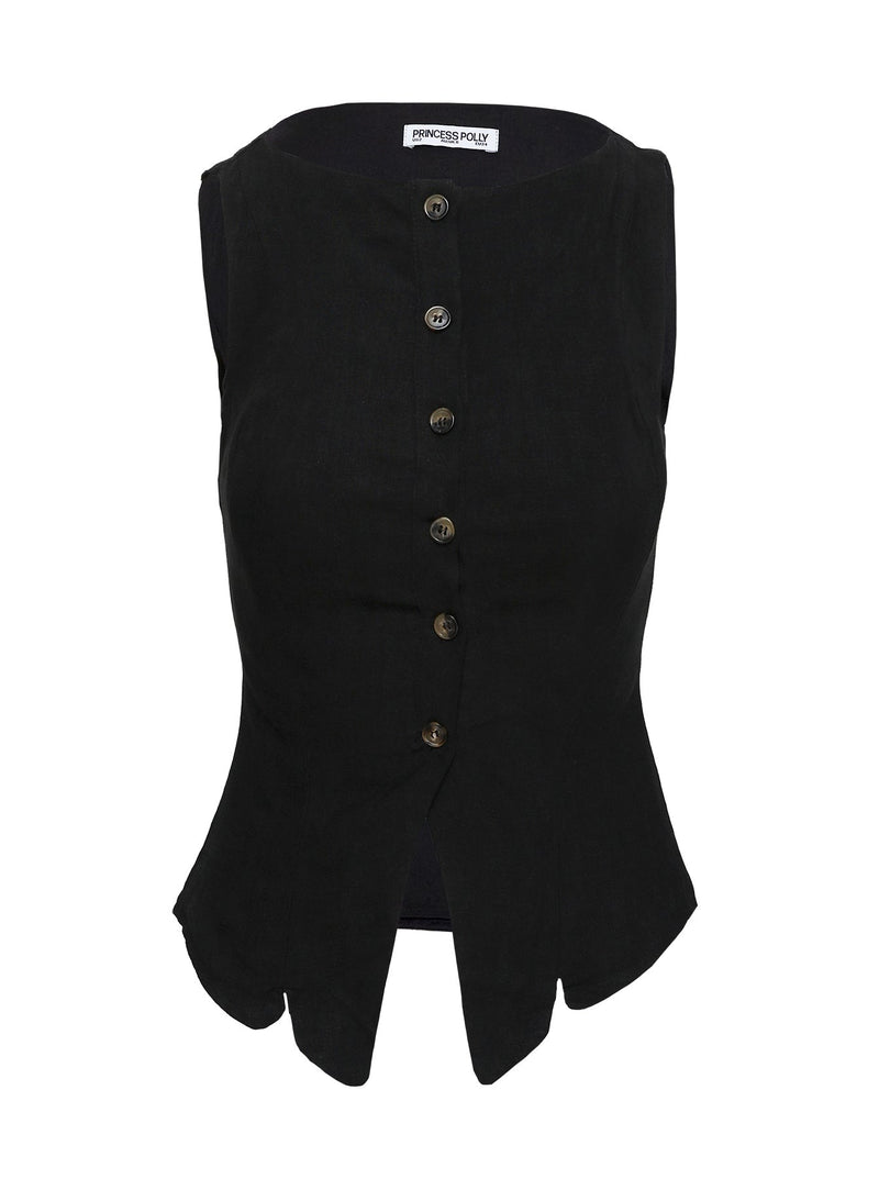 Dulcinea Longline Vest Top Black