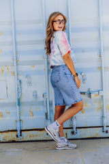 Bibi Bermuda Short - Strass Denim
