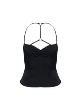 Floresta Razor Back Halter Top Black