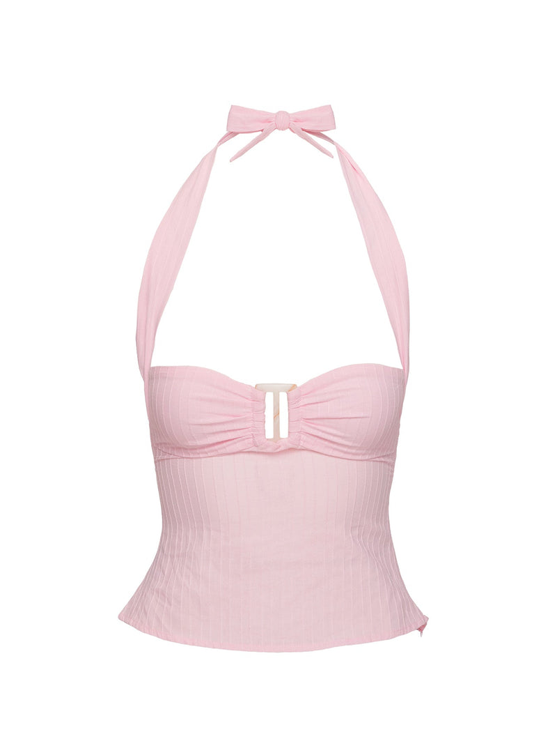 Isabetta Halter Top Pink Petite