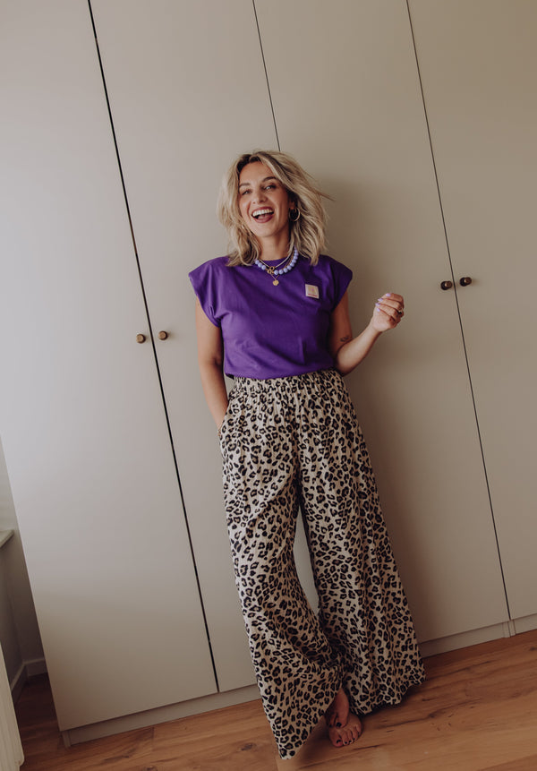 MSCHKalani Vlora HW Pants AOP - Leopard