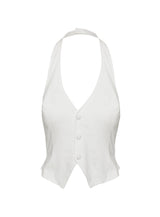 Mccarthie Halter Vest Top White