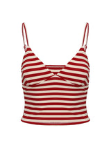 Miztaray Cami Top Red / Cream Stripe