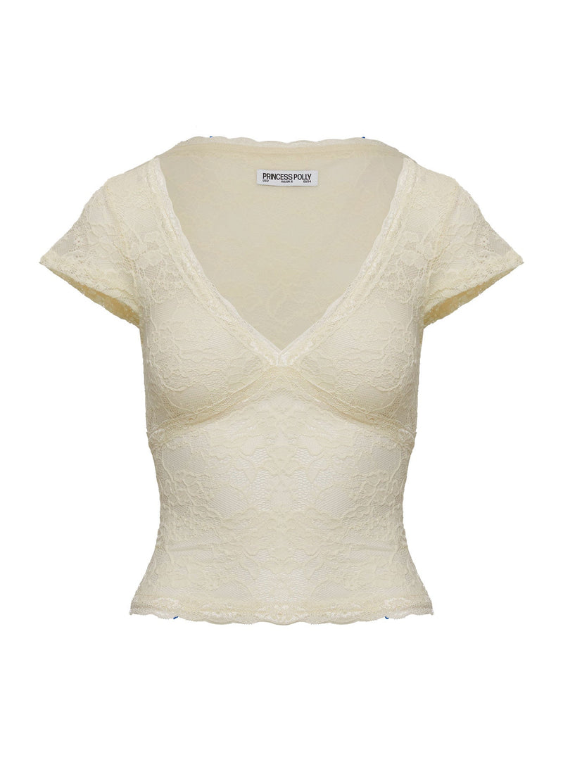 Most Ardently Lace Top Cream