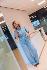 MSCHIngrid Lis HW Wide Jeans - Light Blue Wash
