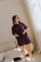 MSCHHarissa Ima Q SS Sweat Short - Fudge