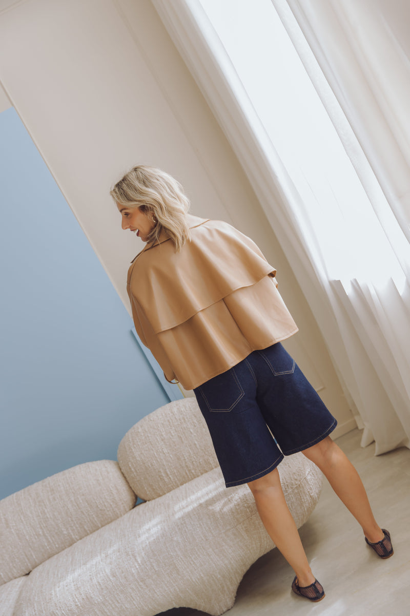 Loose Fit Jorts - Donkerblauw