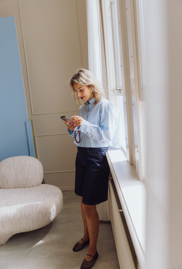 Loose Fit Jorts - Donkerblauw