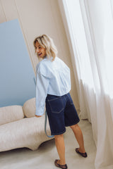 Loose Fit Jorts - Donkerblauw
