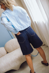 Loose Fit Jorts - Donkerblauw