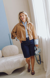Loose Fit Jorts - Donkerblauw