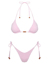 Nevaeh Beaded Triangle Bikini Top Pink