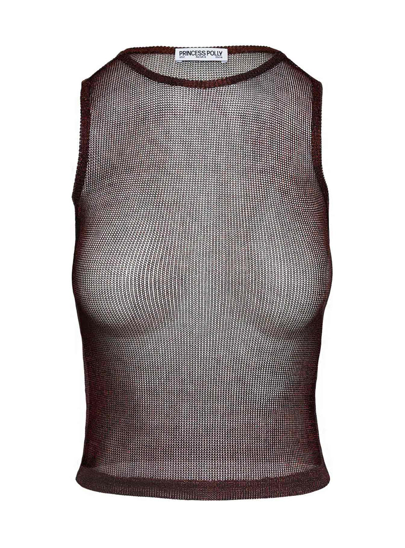 Perfect Mirage Sheer Top Brown