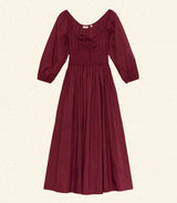 QUINTESSA DRESS -- DEEP CRIMSON