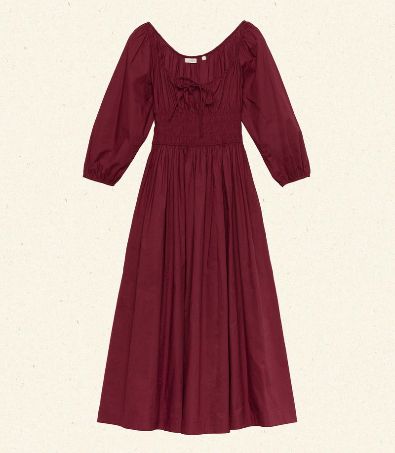 QUINTESSA DRESS -- DEEP CRIMSON
