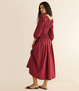 QUINTESSA DRESS -- DEEP CRIMSON