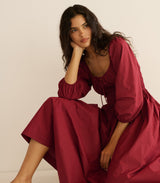 QUINTESSA DRESS -- DEEP CRIMSON