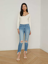 High Line Distressed Skinny Jean