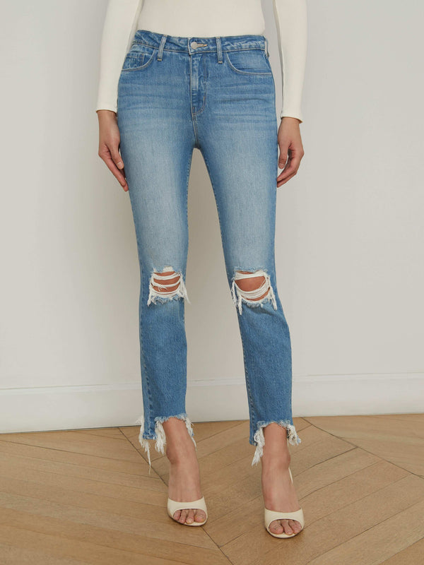 High Line Distressed Skinny Jean