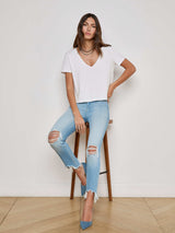 High Line Distressed Skinny Jean