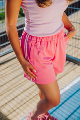Stripe Short - Roze
