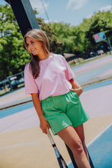 Stripe Short - Groen