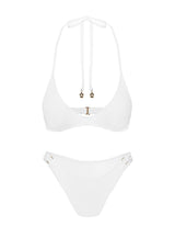 Tides Roll Bikini Top White