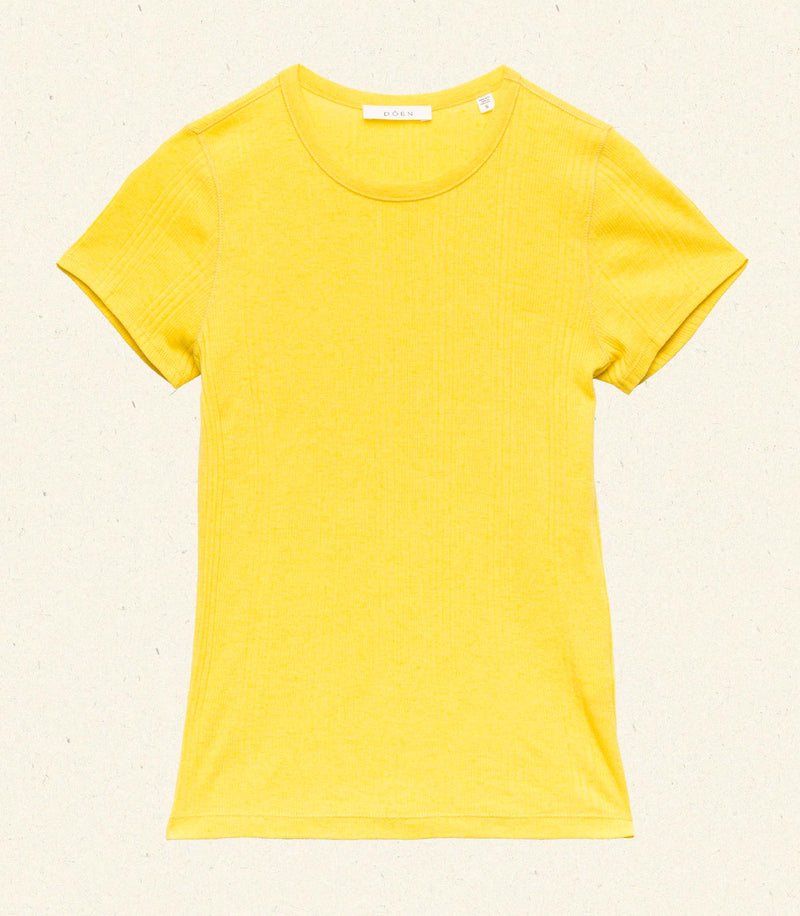 VIVI CASHMERE TEE -- CITRUS