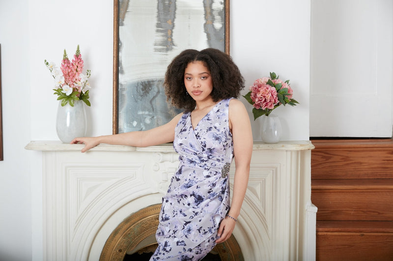 Kelsey Floral Crepe Party Dress