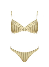 The Deep End Bikini Top Yellow Stripe